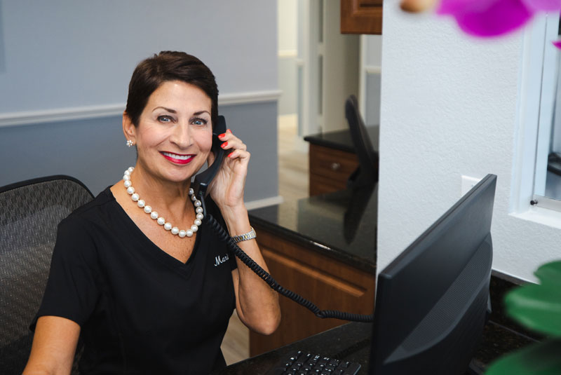 coordinator with phone discussing financial options